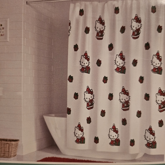 Hello Kitty Christmas Shower Curtain - Picture 1 of 3